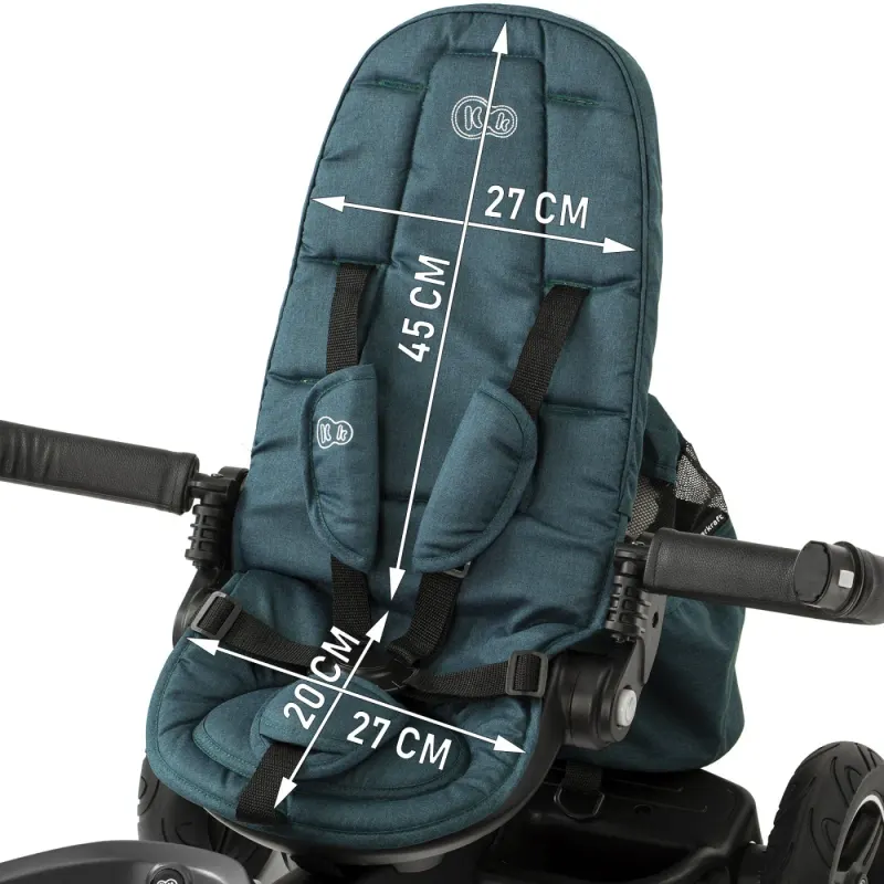 Tricicleta Kinderkraft Easytwist, scaun reversibil, verde KID914500 — imaginea 5