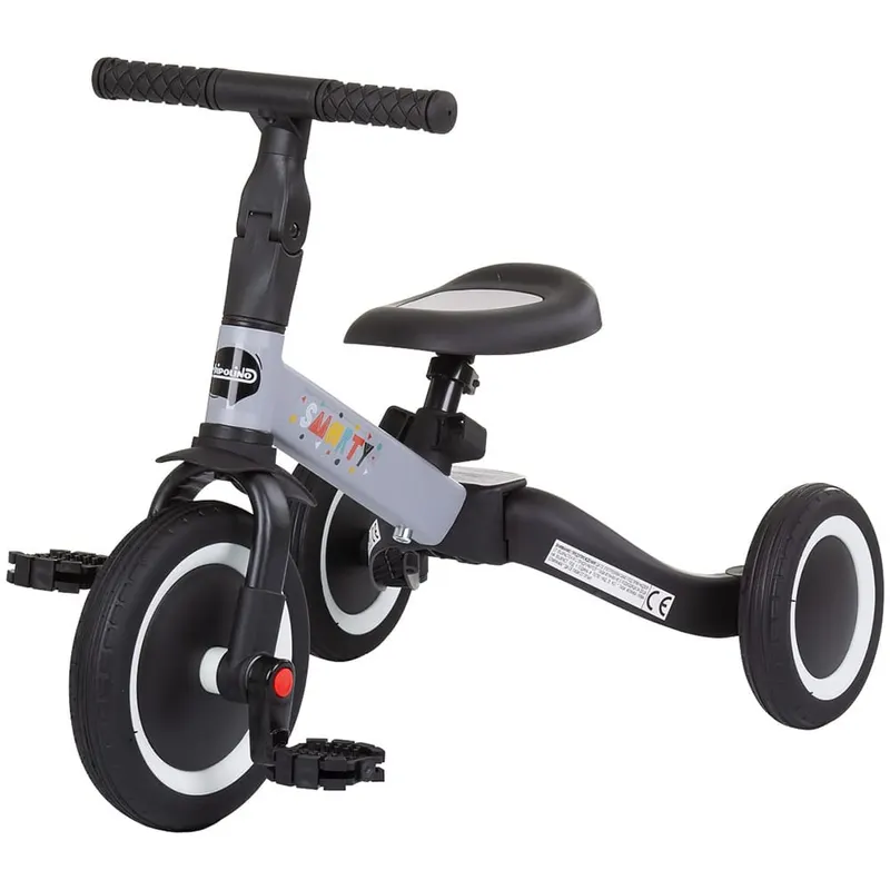 Tricicleta Chipolino Smarty, bicicleta echilibru, transformabila, 2 in 1, gri KID054601