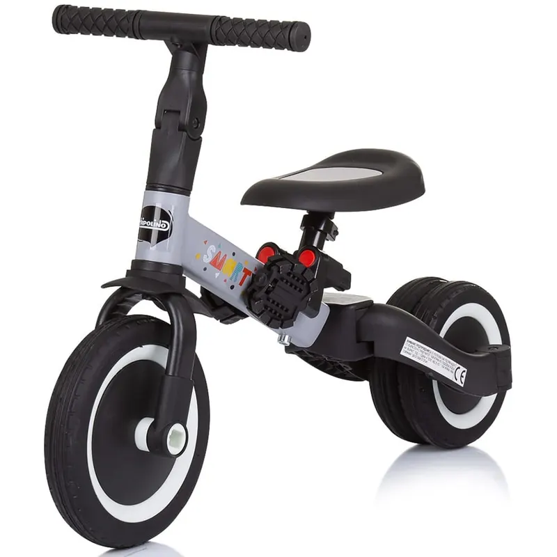 Tricicleta Chipolino Smarty, bicicleta echilibru, transformabila, 2 in 1, gri KID054601 — imaginea 2