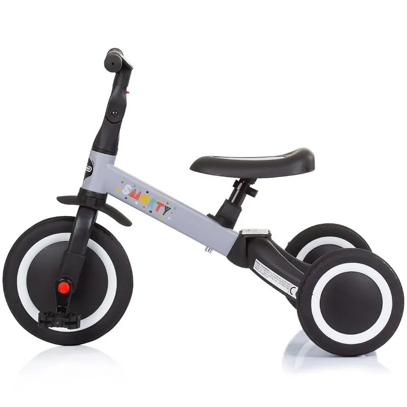 Tricicleta Chipolino Smarty, bicicleta echilibru, transformabila, 2 in 1, gri KID054601 — imaginea 3