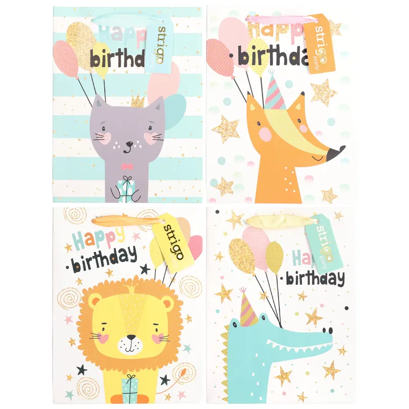 Set 4 Pungi din Hartie 18 23 10 cm, 210 gsm