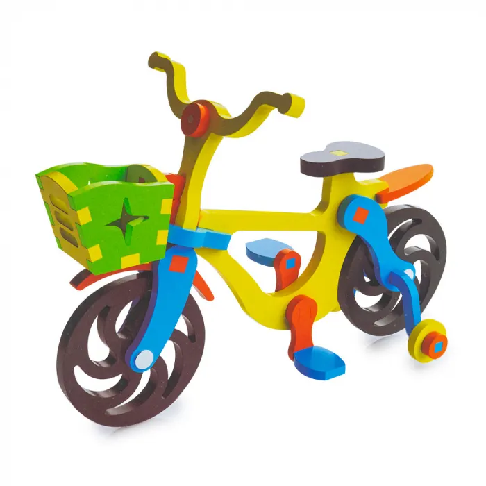 Piese din Lemn pentru Asamblare - 32 piese - Bicicleta