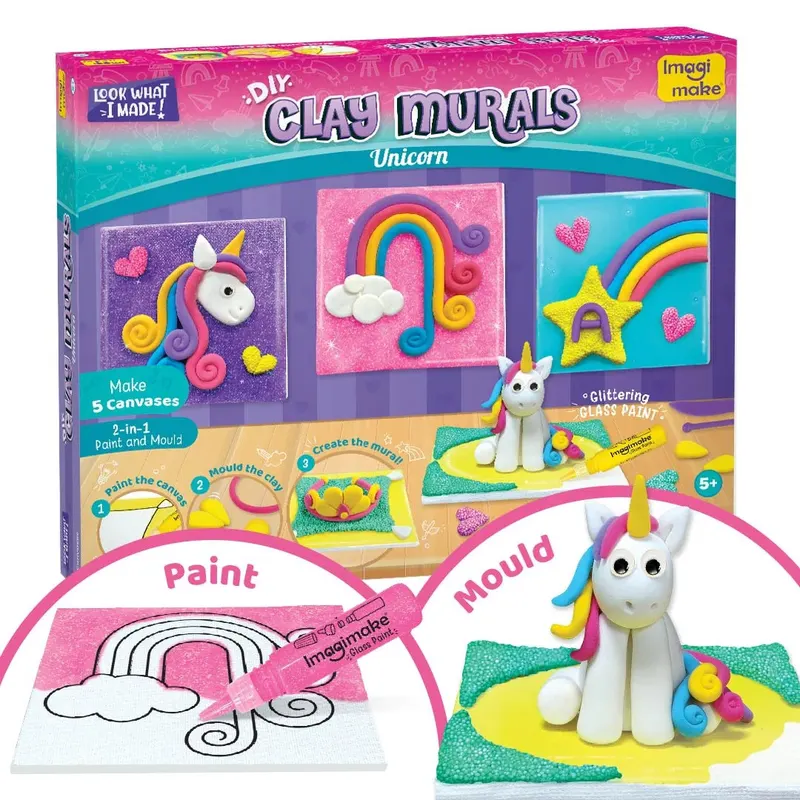 Set de Modelat cu 5 Tablouri Canvas - Unicorn