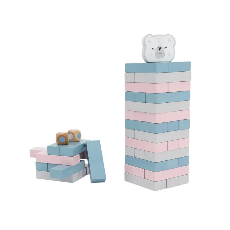 Joc de indemanare Jenga Viga PolarB, din lemn 54 piese KID440113 — imaginea 3
