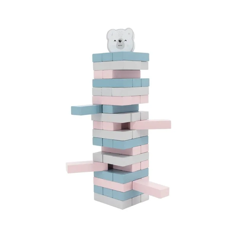 Joc de indemanare Jenga Viga PolarB, din lemn 54 piese KID440113 — imaginea 4
