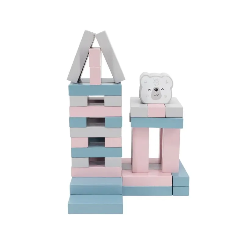 Joc de indemanare Jenga Viga PolarB, din lemn 54 piese KID440113 — imaginea 5