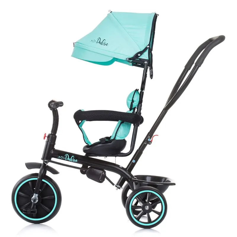 Tricicleta Chipolino Pulse, 2 in 1, maner parental, copertina, menta KID043773 — imaginea 2