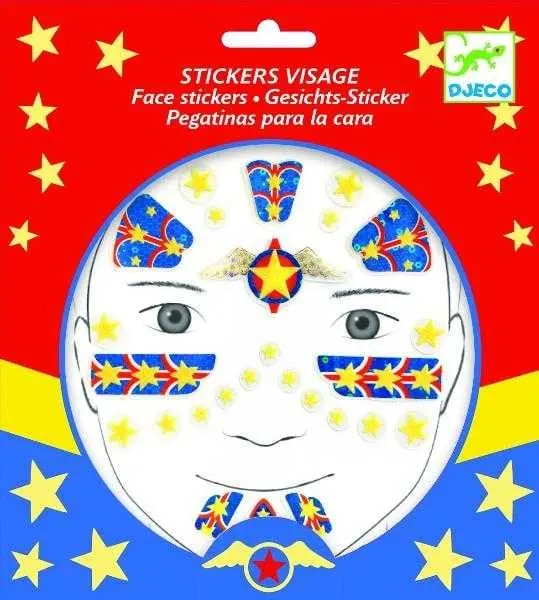 Stickere pentru fata Super erou, Djeco