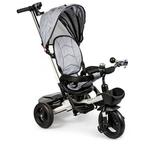 Tricicleta Ecotoys JM-311, scaun reversibil, gri KID063306