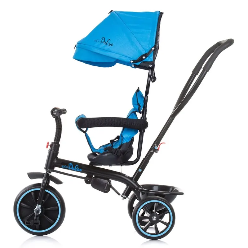 Tricicleta Chipolino Pulse, 2 in 1, maner parental, copertina, albastru KID043780 — imaginea 2