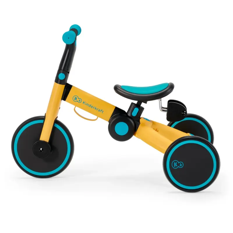Tricicleta Kinderkraft 4Trike, 3 in 1, echilibru, galben KID916030 — imaginea 4