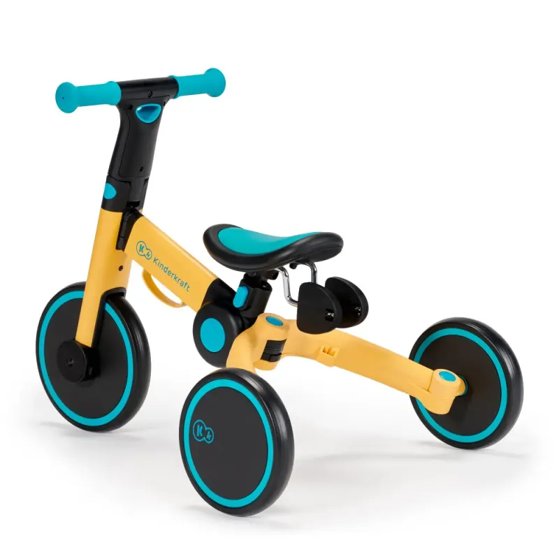 Tricicleta Kinderkraft 4Trike, 3 in 1, echilibru, galben KID916030 — imaginea 5