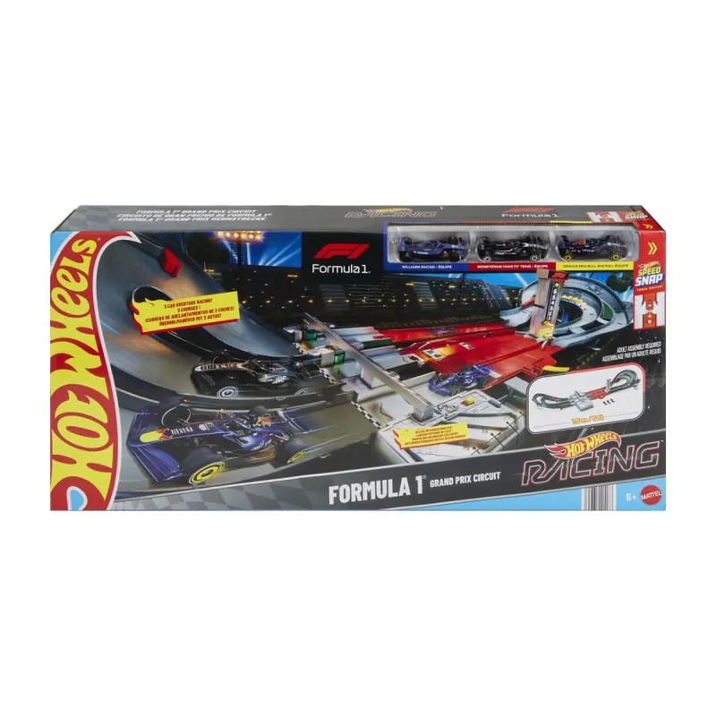 HOT WHEELS RACING CUIRCUIT DE CURSE GRAND PRIX FORMULA 1 CU 3 MASINUTE INCLUSE