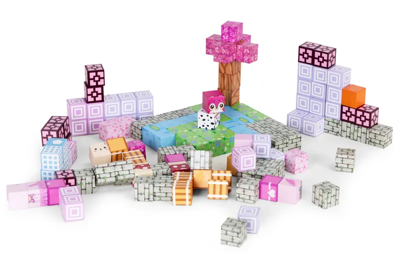 Cuburi magnetice pentru copii, set constructie 140 piese, multicolor KID008353 — imaginea 2
