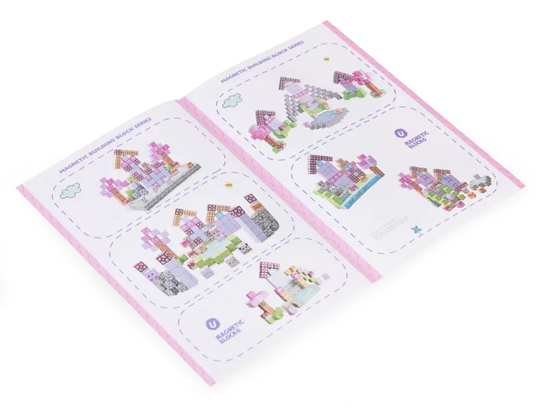 Cuburi magnetice pentru copii, set constructie 140 piese, multicolor KID008353 — imaginea 4