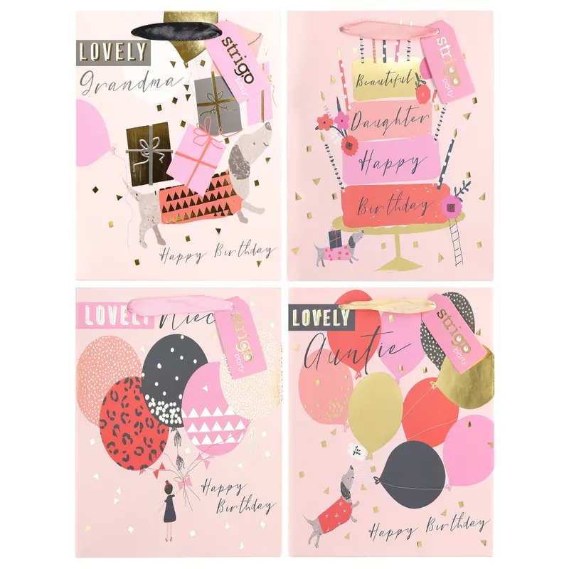 Set 4 Pungi din Hartie 18 23 10 cm, 210 gsm