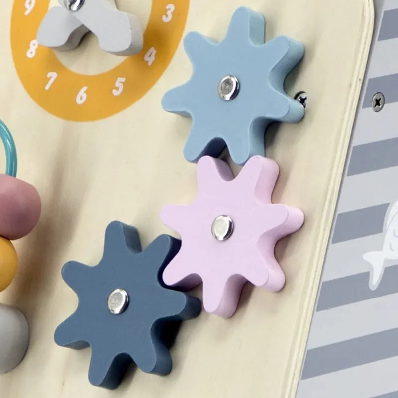 Antemergator Viga PolarB, lemn, activitati Montessori, gri KID440281 — imaginea 3
