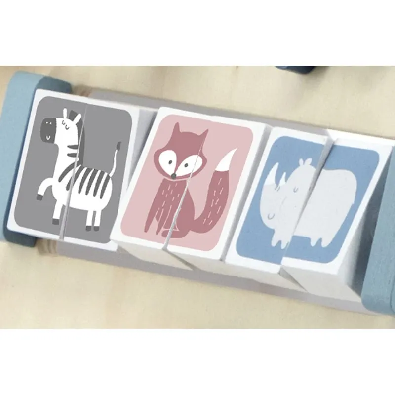 Antemergator Viga PolarB, lemn, activitati Montessori, gri KID440281 — imaginea 4