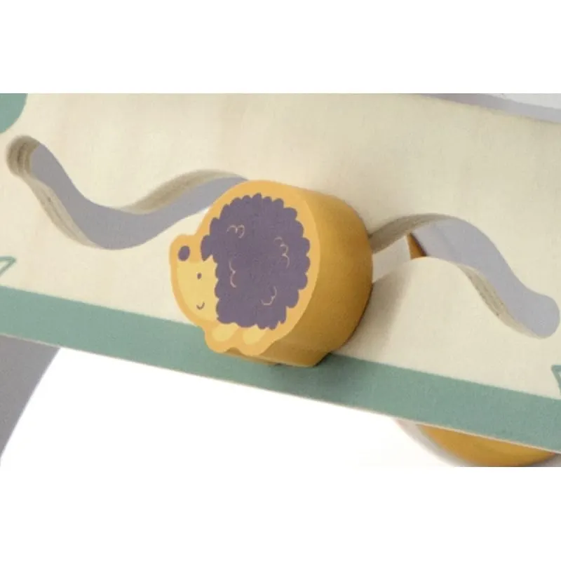 Antemergator Viga PolarB, lemn, activitati Montessori, gri KID440281 — imaginea 5