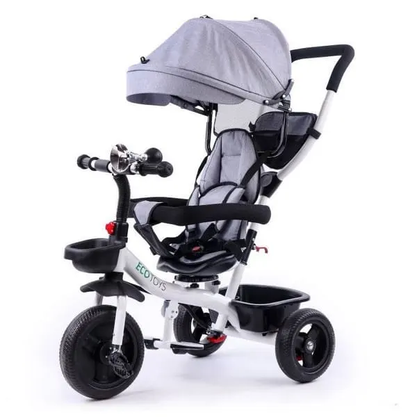 Tricicleta Ecotoys YM-BT-2, scaun rotativ, gri KID068105