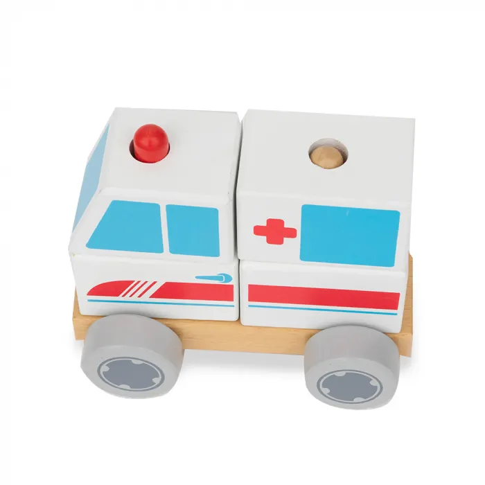 Blocuri de Constructie din Lemn tip Ambulanta