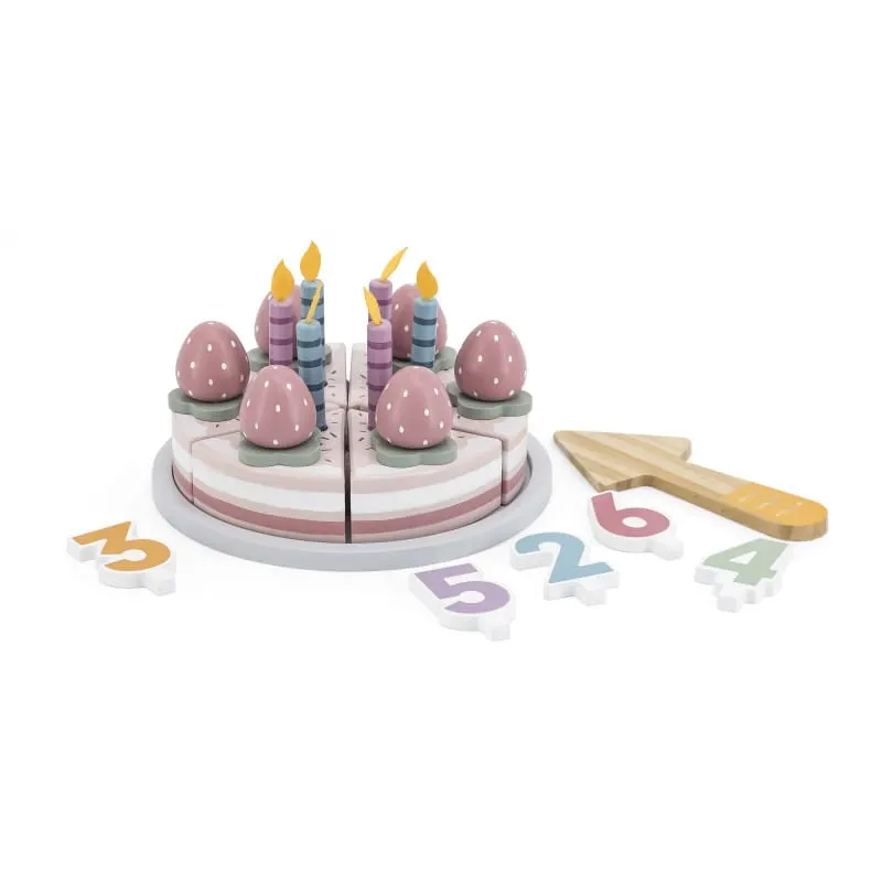 Set Tort aniversar Viga PolarB, din lemn, multicolor KID440601 — imaginea 2