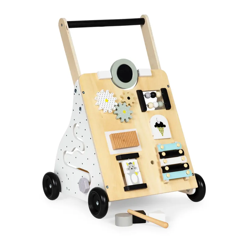 Antemergator Ecotoys, lemn, activitati Montessori, multicolor KID979691