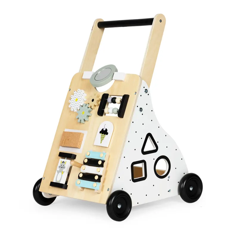 Antemergator Ecotoys, lemn, activitati Montessori, multicolor KID979691 — imaginea 2