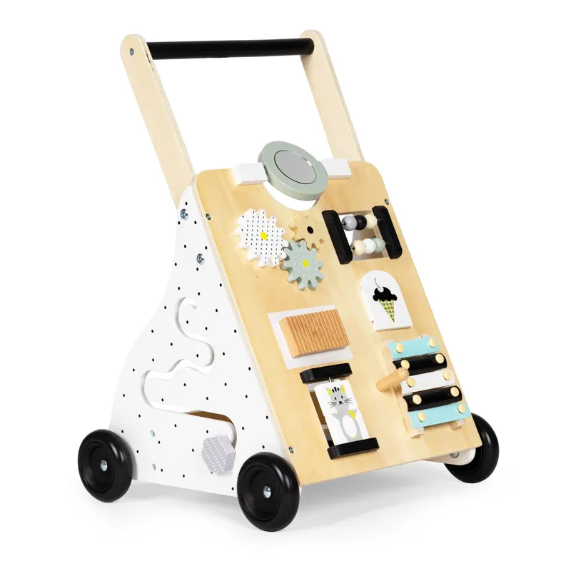 Antemergator Ecotoys, lemn, activitati Montessori, multicolor KID979691 — imaginea 3