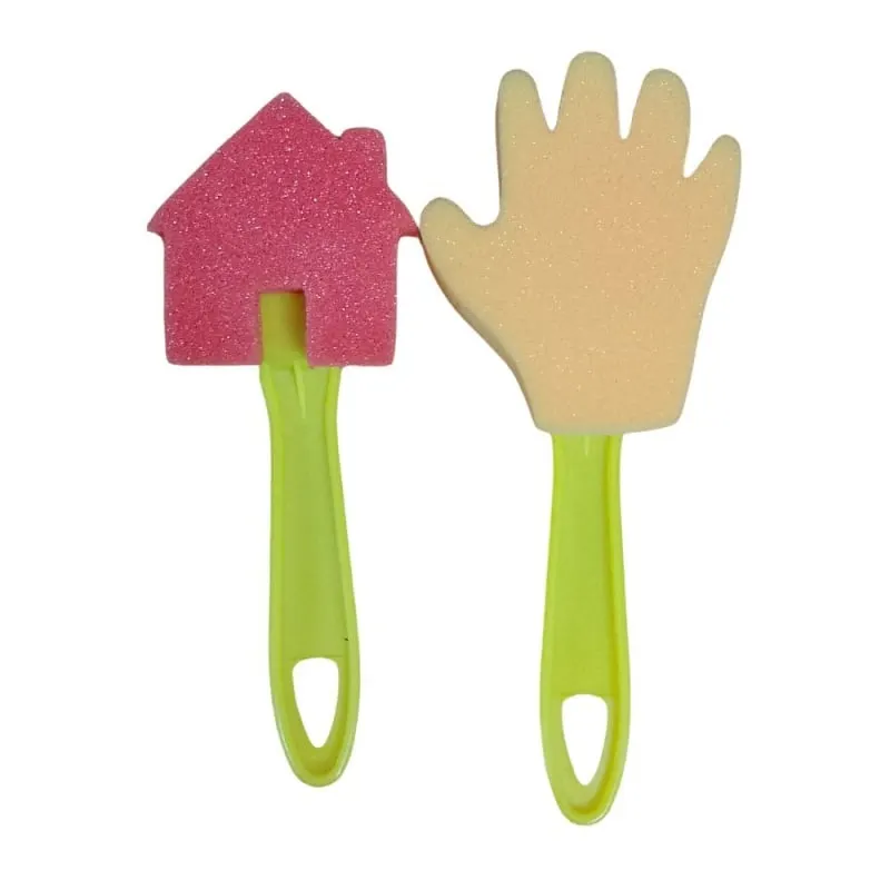 Rola cu burete pentru pictura si decorare,plastic,2 bucati set