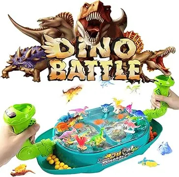 Joc de Masa , zCatapulta cu Bile, - Batalia Dinozaurilor pentru Copii, Joc Interactiv pentru 2 Jucatori