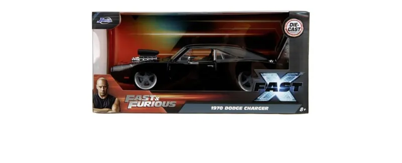 JADA FAST AND FURIOUS MASINUTA METALICA DODGE CHARGER 1970 NEGRU SCARA 1 LA 24