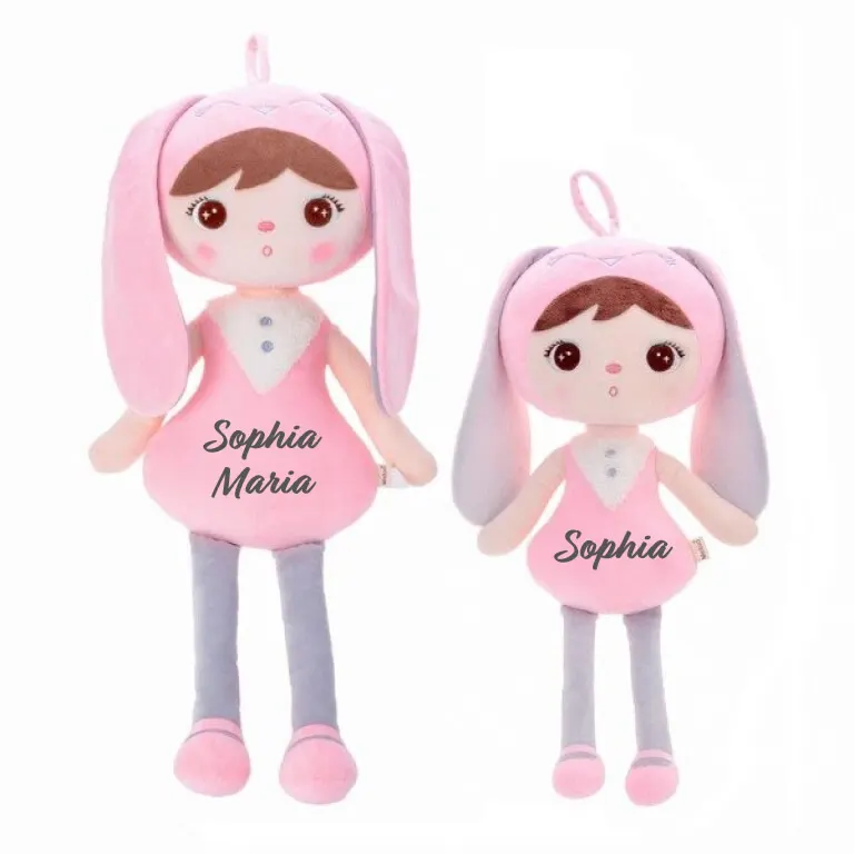 Papusa personalizata de plus Iepuras Fetita (XL)