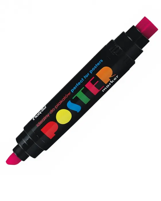 Marker permanent 2 capete,o10mm o17mm,roz