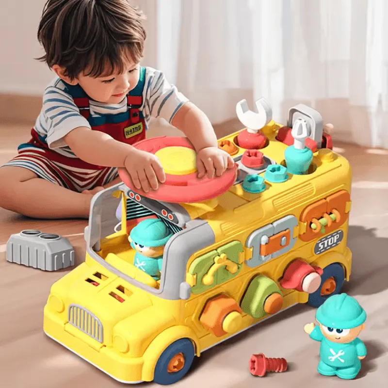 Autobuz Educativ Multifunctional Ludiro pentru Copii, 43 Accesorii si Activitati STEM