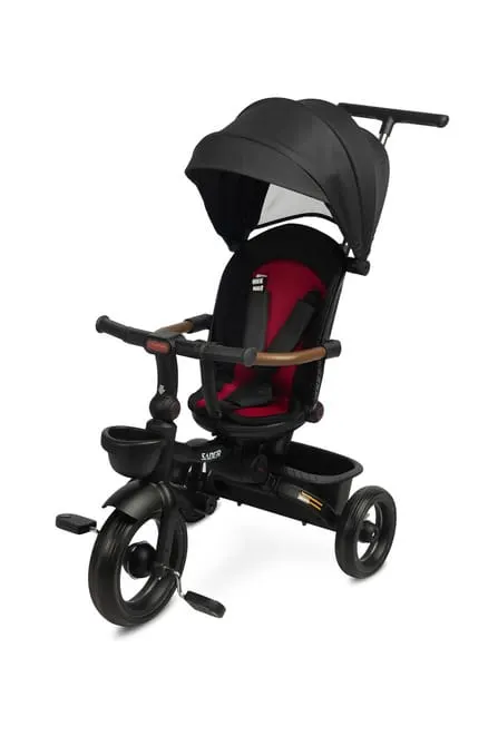 Tricicleta Saber Toyz, scaun rotativ, maner ajustabil, rosu KID399991