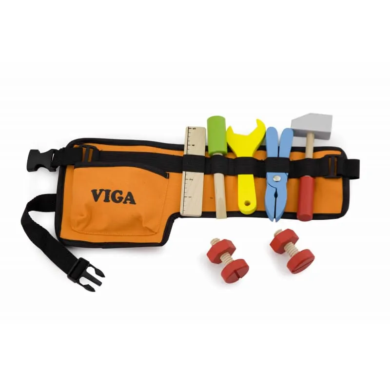 Centura unelte Viga, lemn, multicolor KID505325