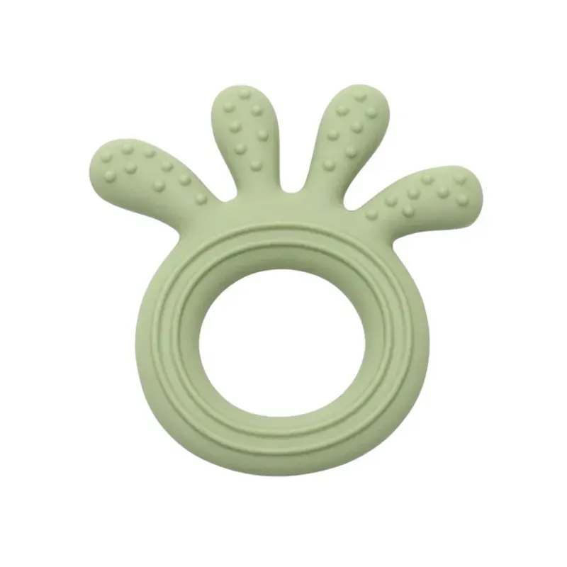 Jucărie Gingivală Silicon – Caracatiță Verde, 0 luni+