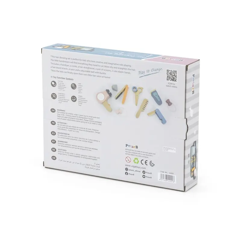 Set coafura Viga PolarB, din lemn cu centura si unelte, multicolor KID442018 — imaginea 3