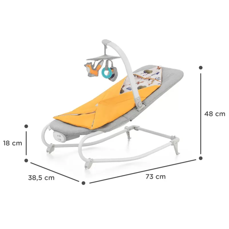 Balansoar Kinderkraft Felio 2, 3 in 1, galben KID921102 — imaginea 3