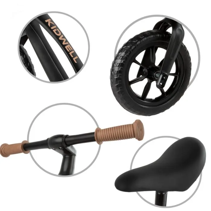Bicicleta Kidwell Vito, echilibru, fara pedale, cadru magneziu, negru KID705809 — imaginea 4