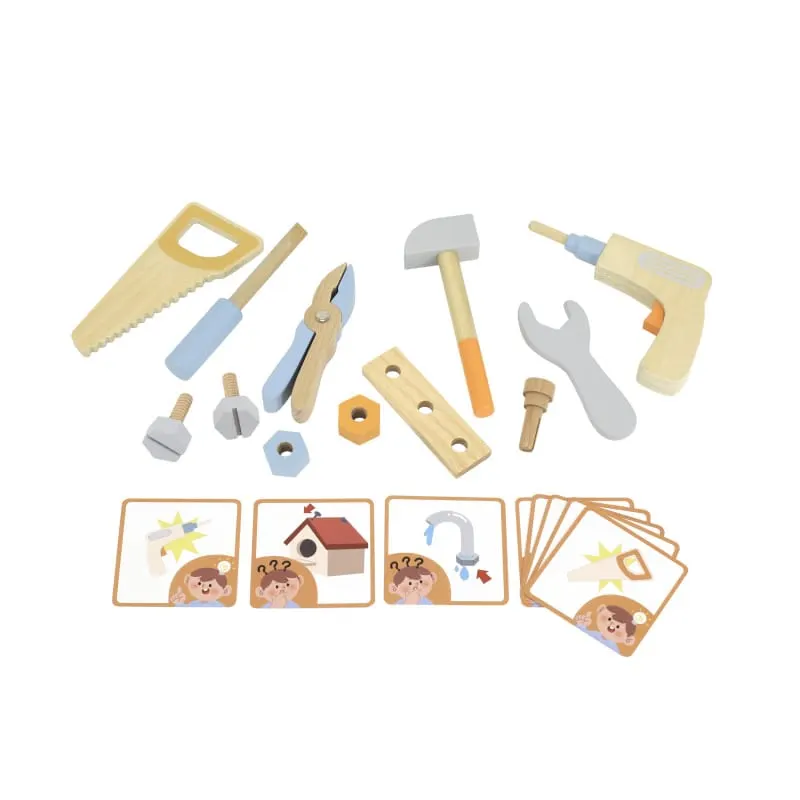 Trusa unelte Viga PolarB, lemn, multicolor KID442049