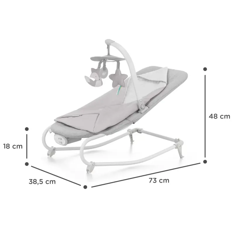 Balansoar Kinderkraft Felio 2, 3 in 1, gri KID921119 — imaginea 5