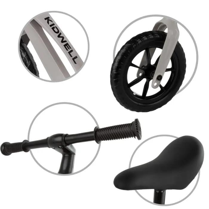 Bicicleta Kidwell Vito, echilibru, fara pedale, cadru magneziu, gri KID705816 — imaginea 4