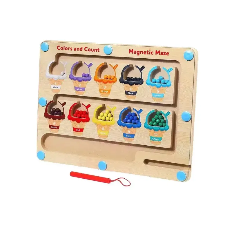 Jucărie labirint magnetic - Înghețată, 3 ani+
