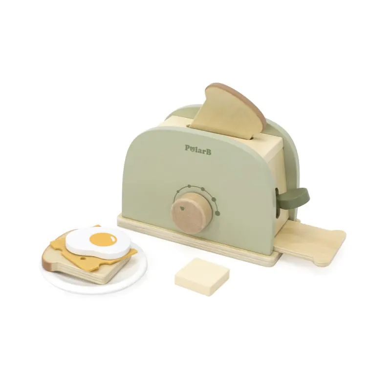 Set toaster PolarB Viga lemn, cu accesorii, multicolor KID442155 — imaginea 2