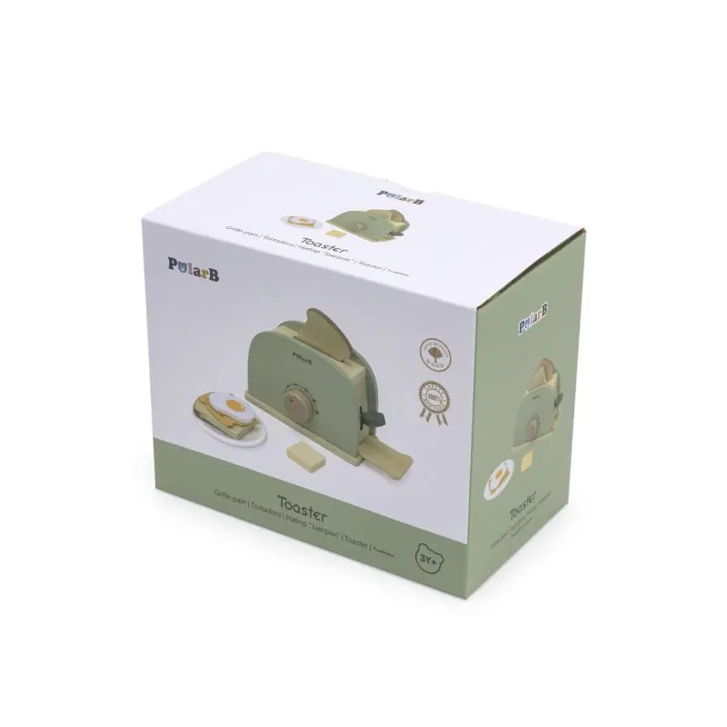 Set toaster PolarB Viga lemn, cu accesorii, multicolor KID442155 — imaginea 3