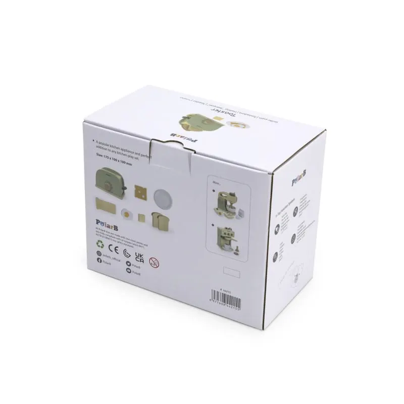 Set toaster PolarB Viga lemn, cu accesorii, multicolor KID442155 — imaginea 4