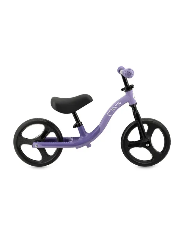 Bicicleta Momi Isoka, roti led, echilibru, fara pedale, mov KID793460 — imaginea 4