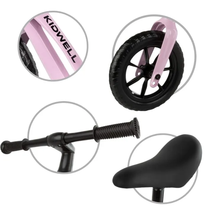 Bicicleta Kidwell Vito, echilibru, fara pedale, cadru magneziu, roz KID705823 — imaginea 3